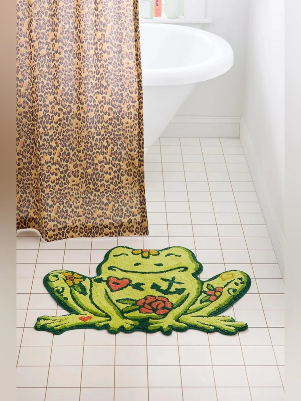 New Urban Outfitters Tattoo Frog Bath Mat